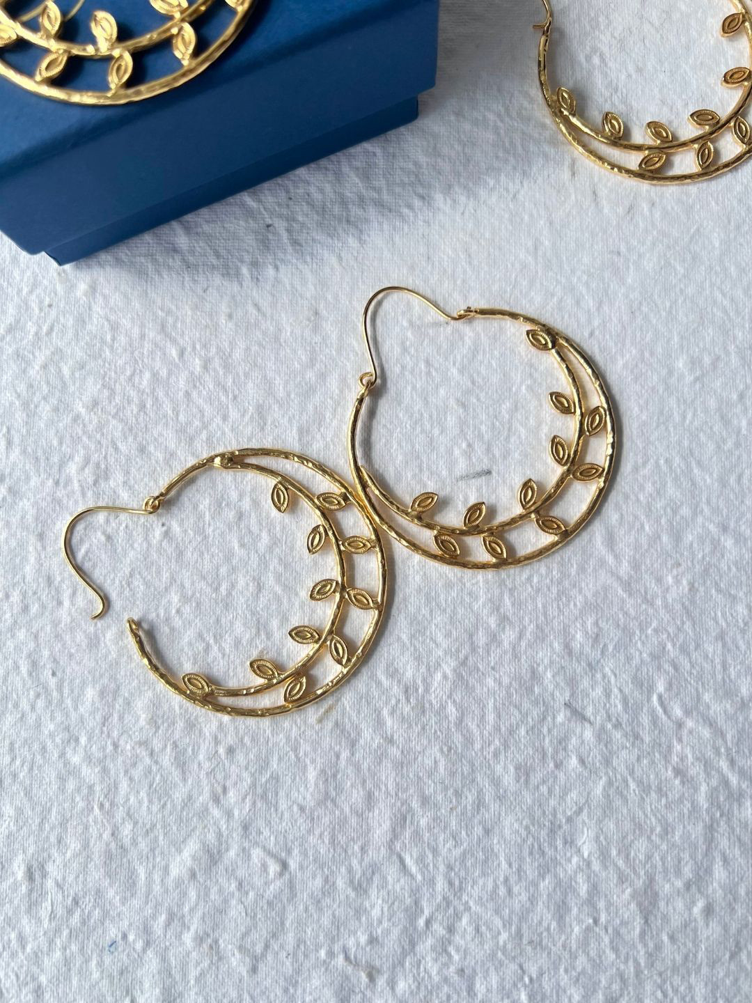 The Ethereal Store Arya Gold-Plated Crescent Shaped Hoop Earrings