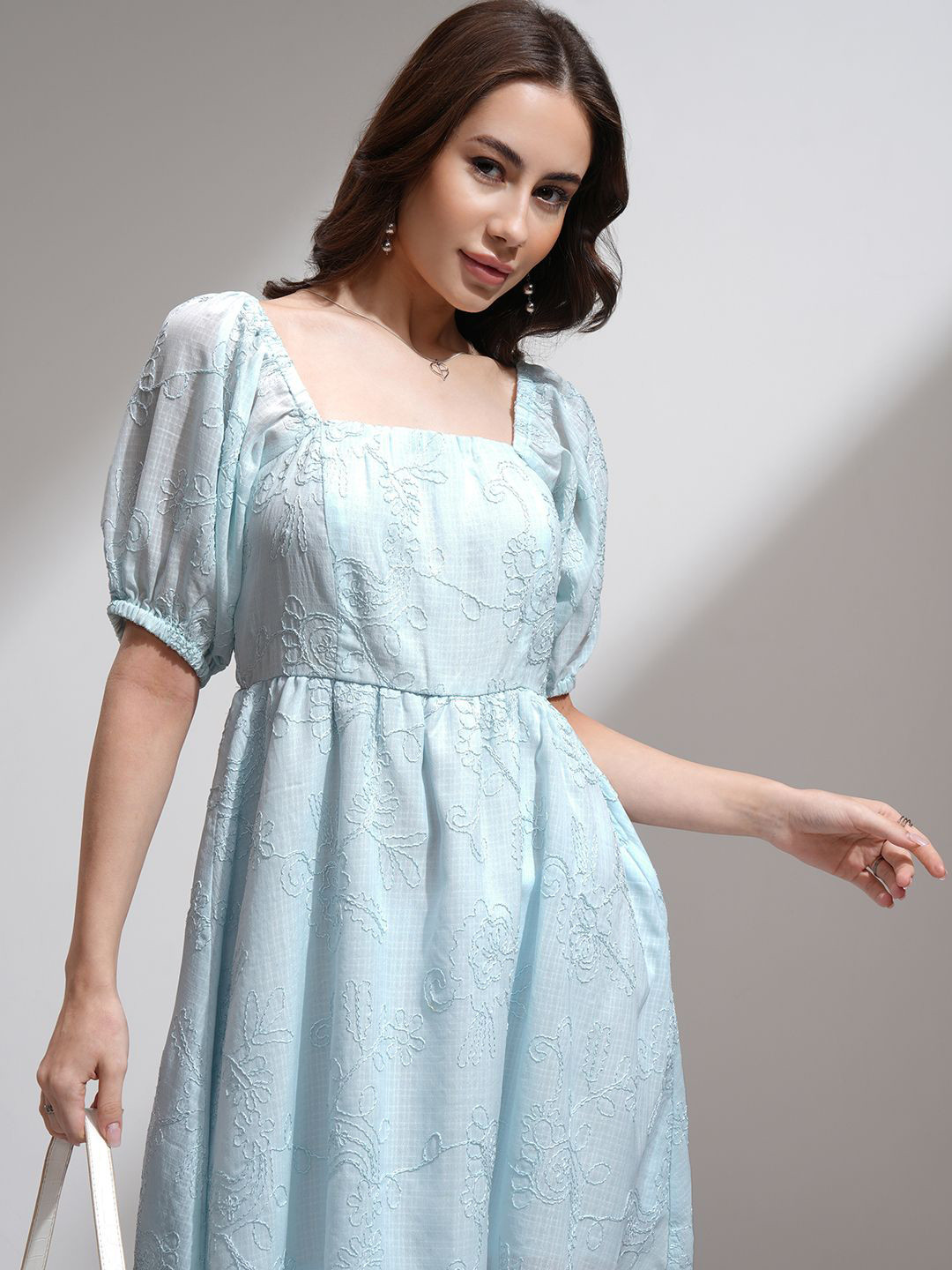 Tokyo Talkies Women Dori Emboidered Floral Mini Dress