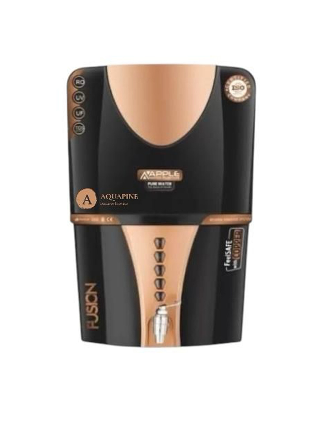 AQUAPINE  Black Compact Water Purifier - 12 L