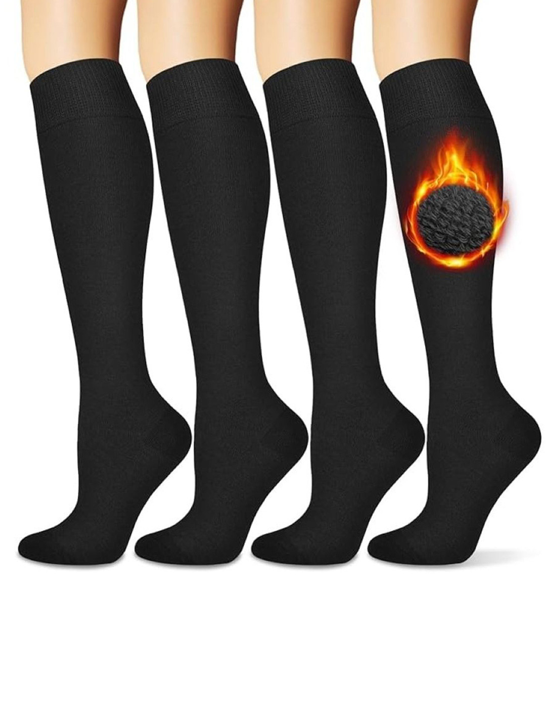 EL REGALO Women Pack Of 4 Knee Length Socks