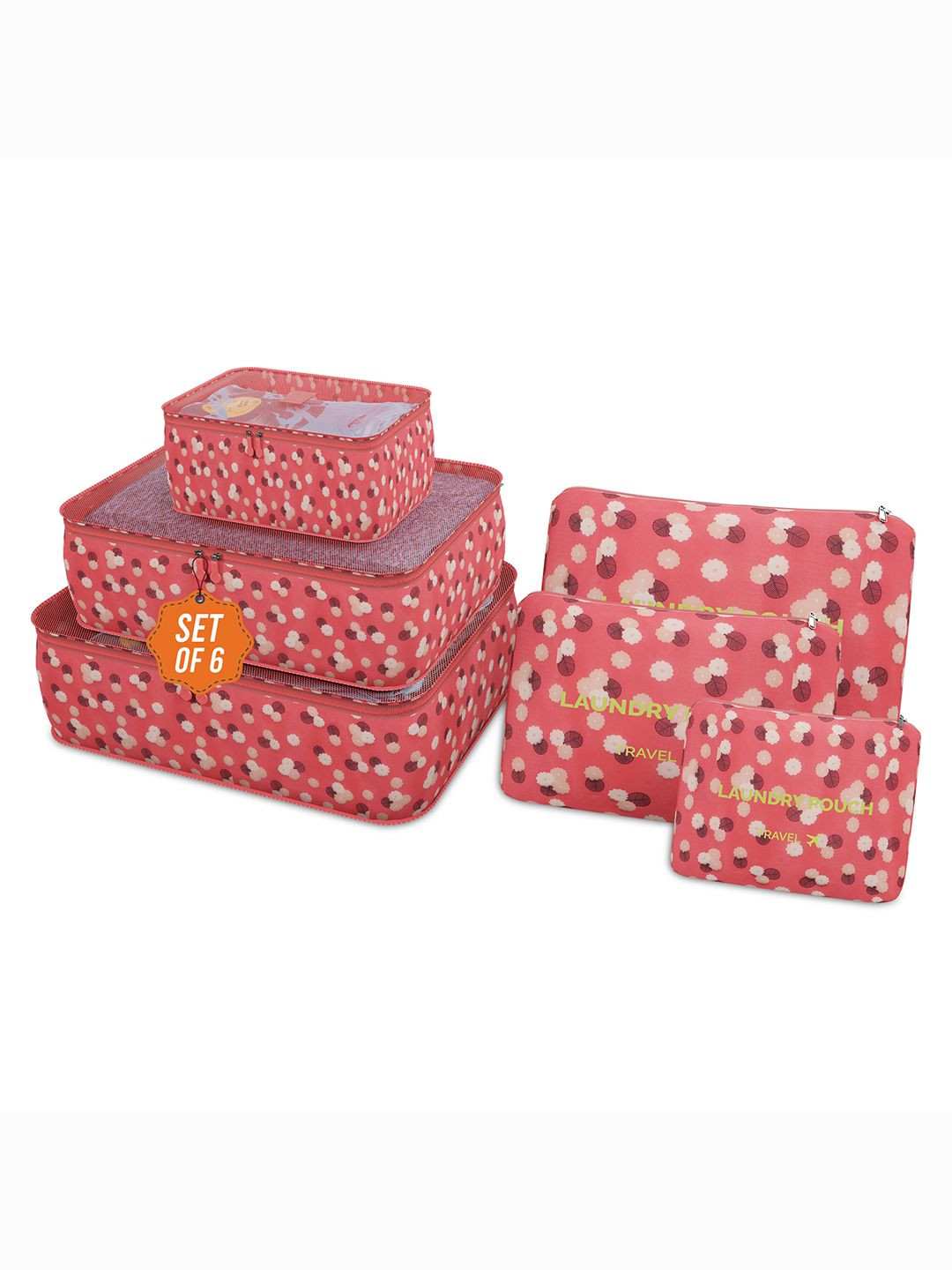 Kuber Industries Printed 36 Pcs Foldable Unisex Travel Pouches Travel Accessory