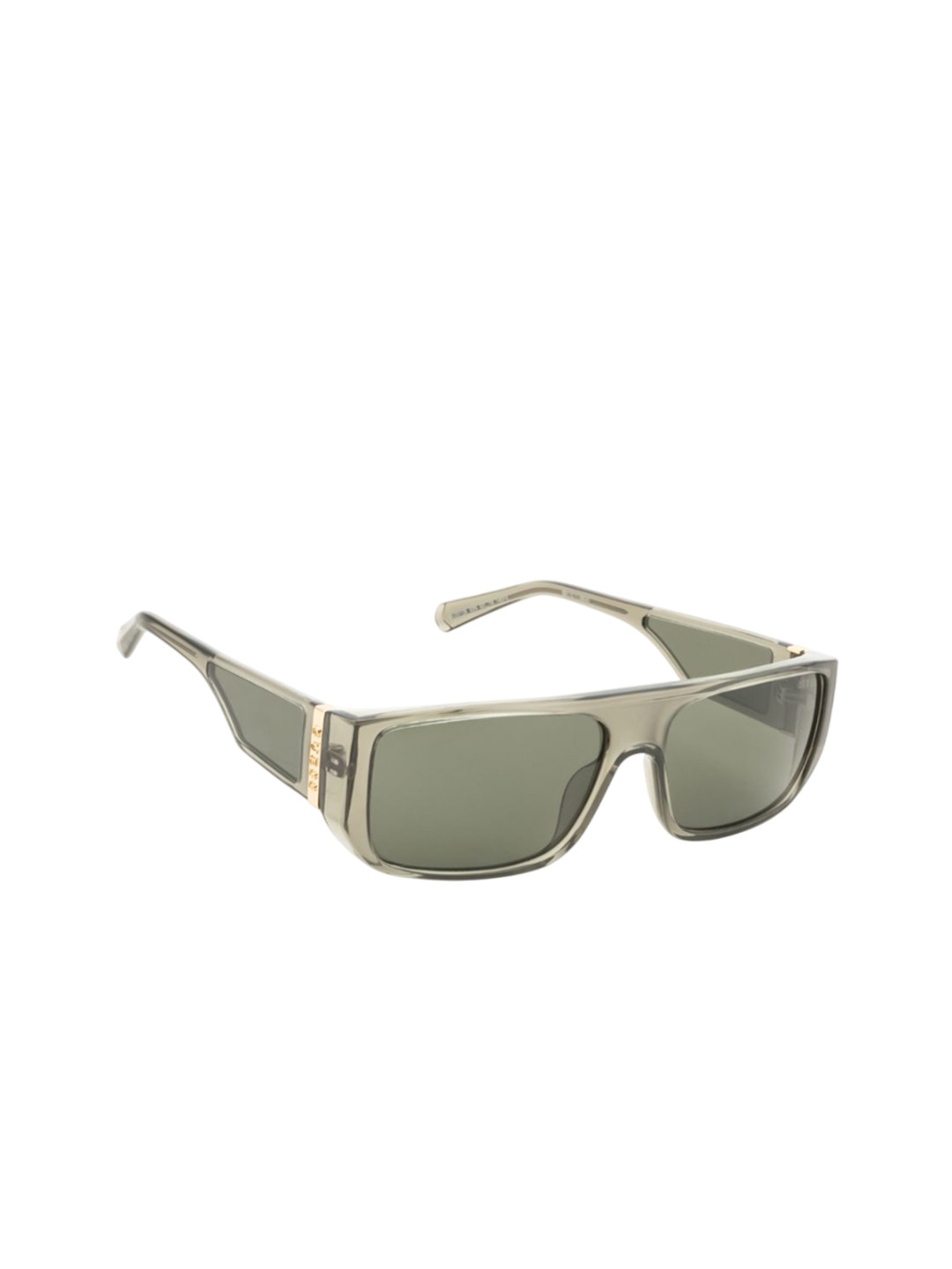 GUESS Unisex Rectangle Sunglasses with UV Protected Lens GUS0013693N60SG-Green