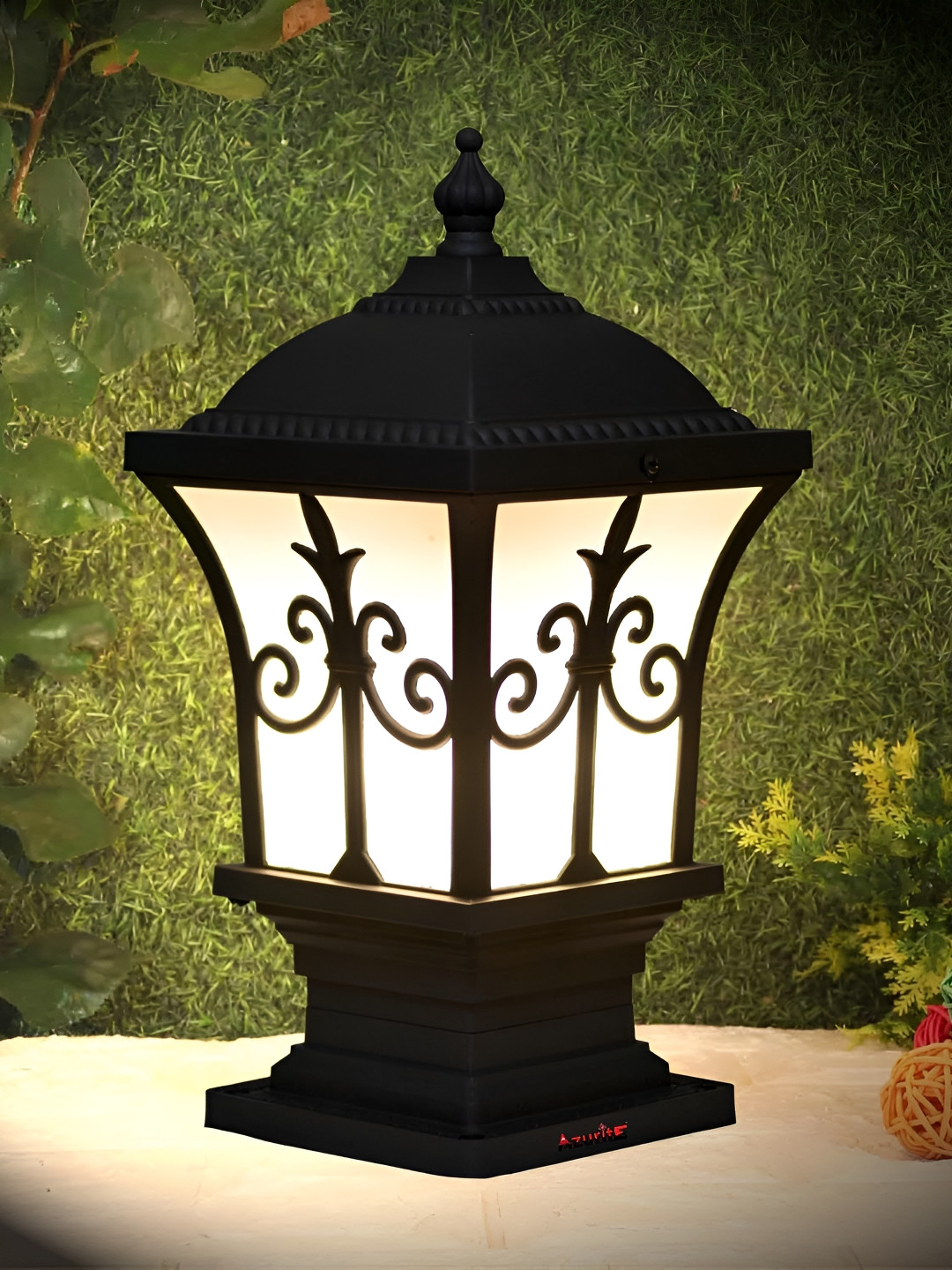 Areezo Elegant Black Bell Shaped Antique Outdoor Waterproof Metal Gate Light