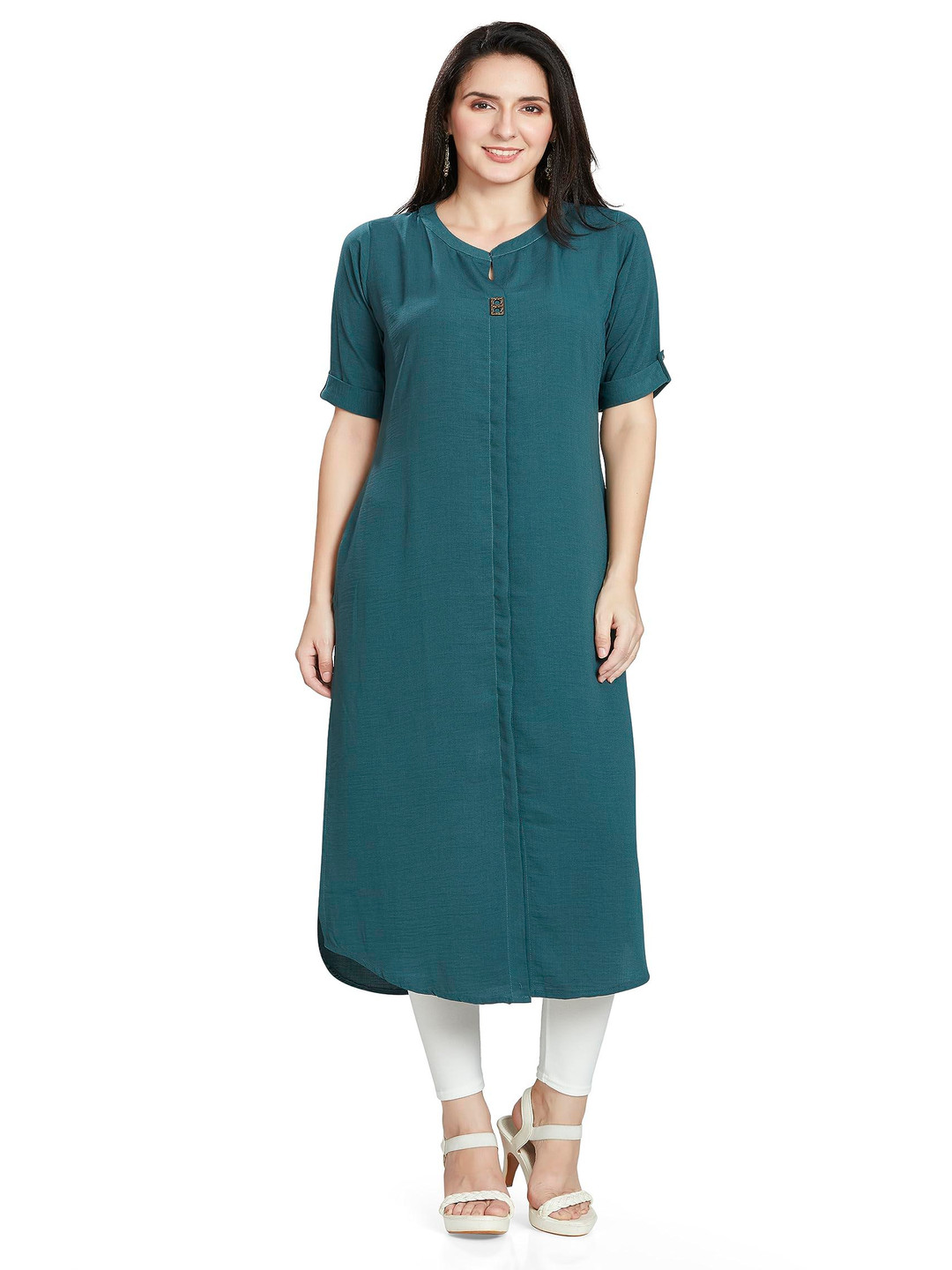 Nioni Women Patchwork Khadi Kurta