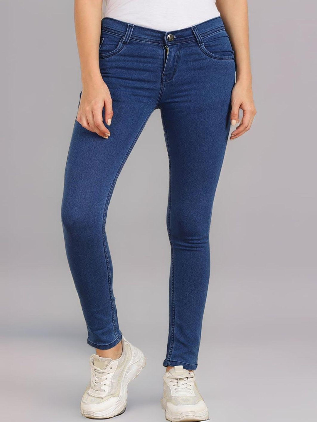 NEON-9 Girls Skinny Fit Slash Knee Jeans