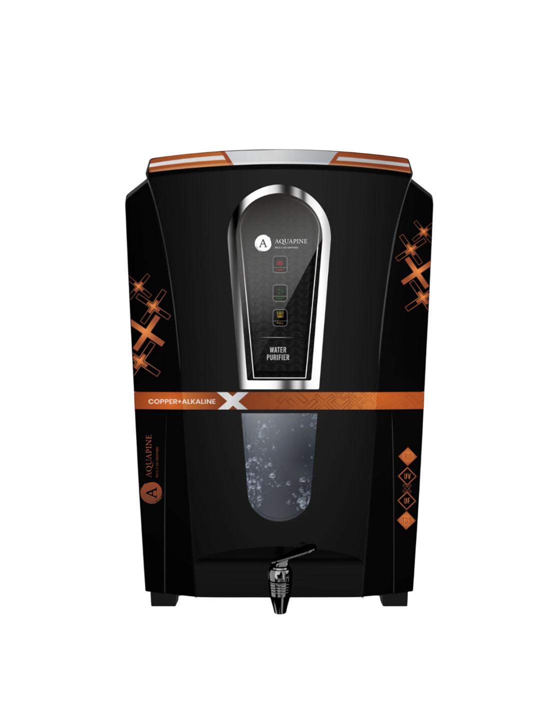 AQUAPINE  Black Compact Water Purifier - 12 L