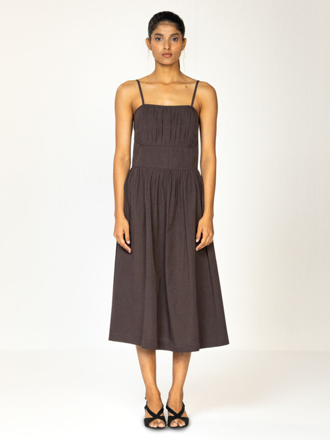 Past Modern A-Line Midi Dress