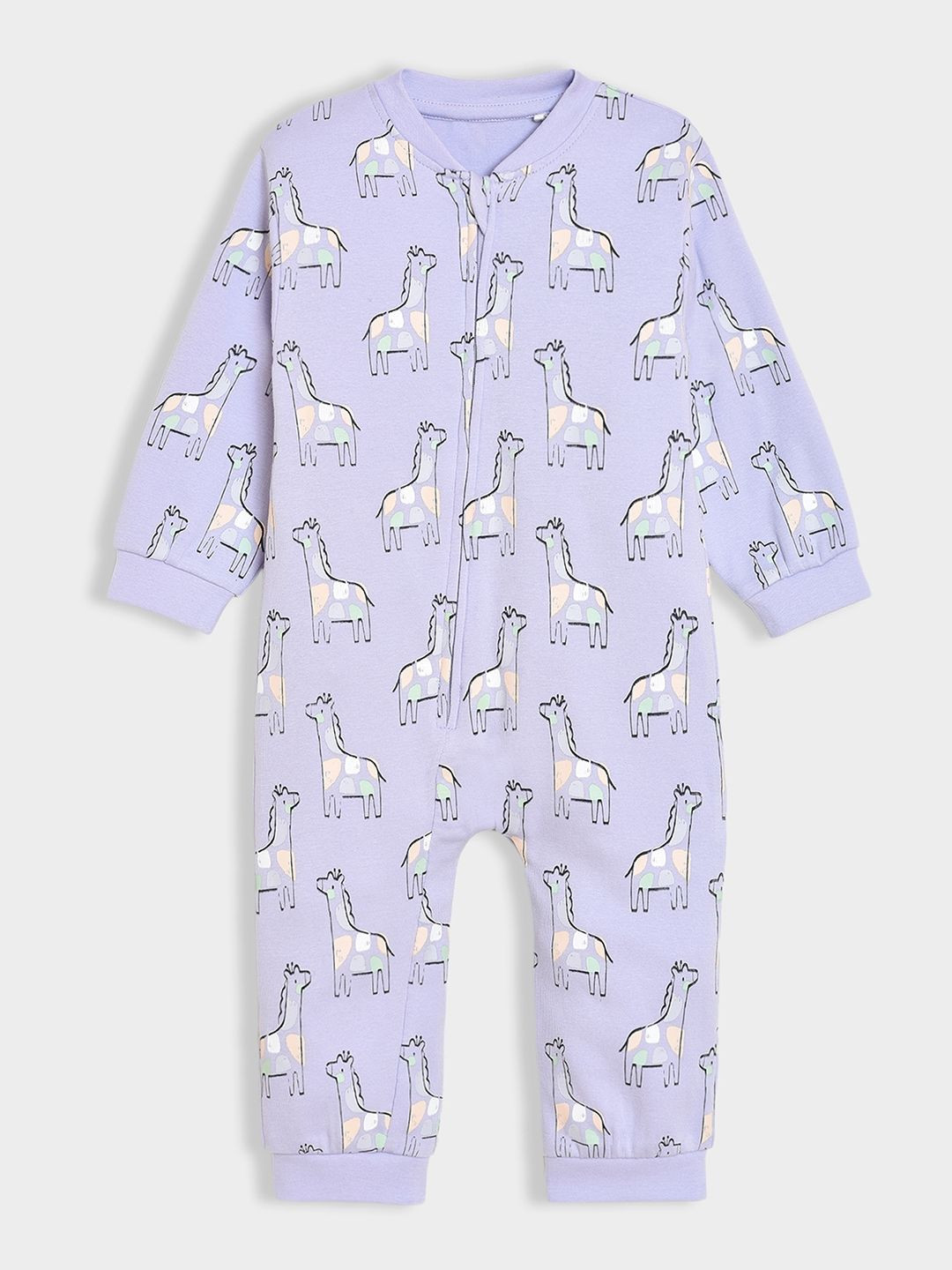 MiArcus Kids Giraffe Printed Cotton Sleepsuit
