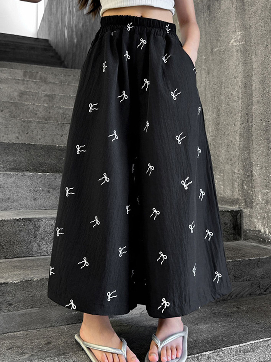 LULU & SKY Girls Ethnic Motifs Printed Palazzos