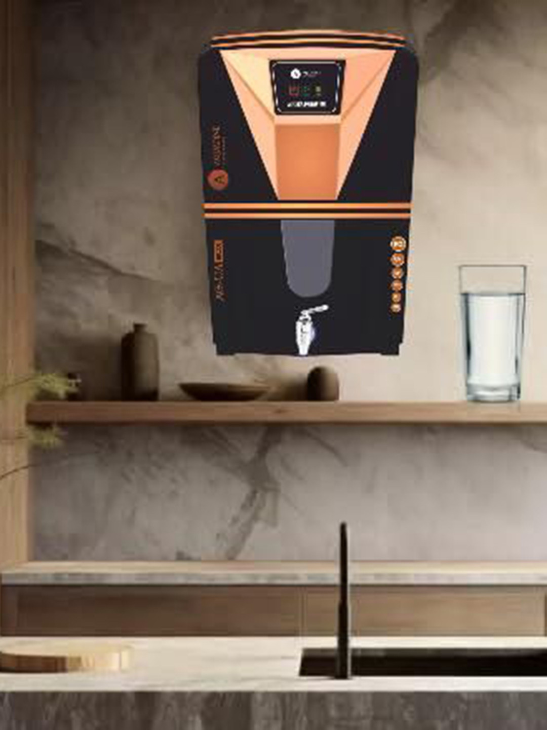 AQUAPINE Black Compact & Lightweight Water Purifier - 12 L