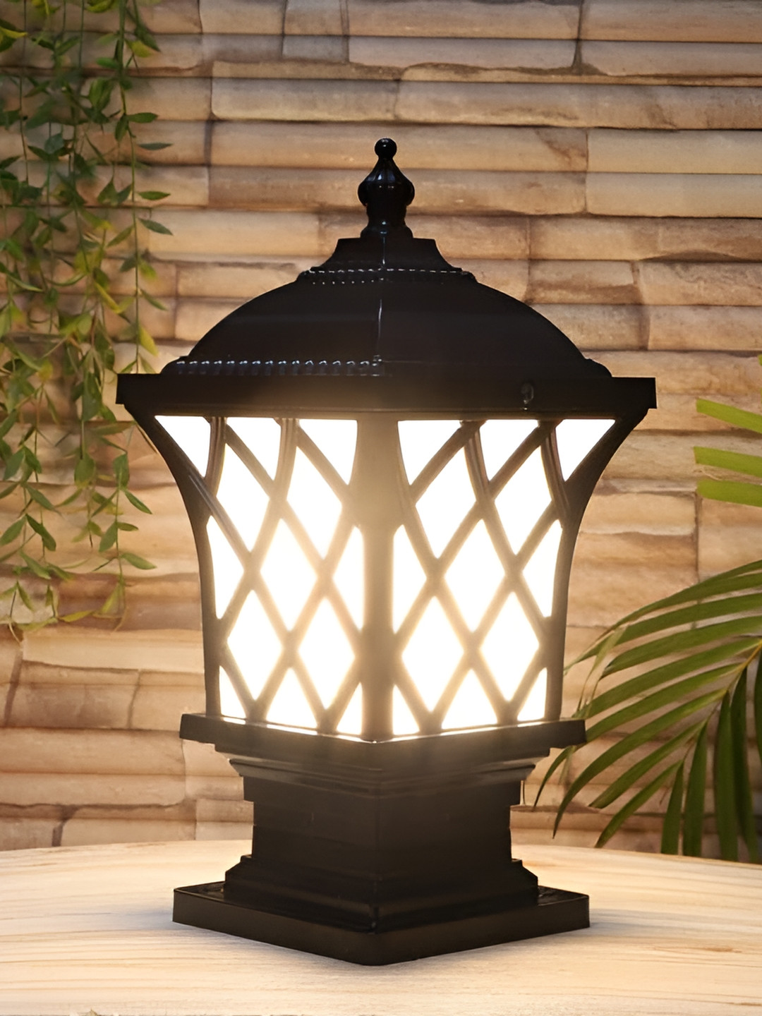 Areezo Elegant Black & White Bell Shaped Antique Outdoor Waterproof Gate Light