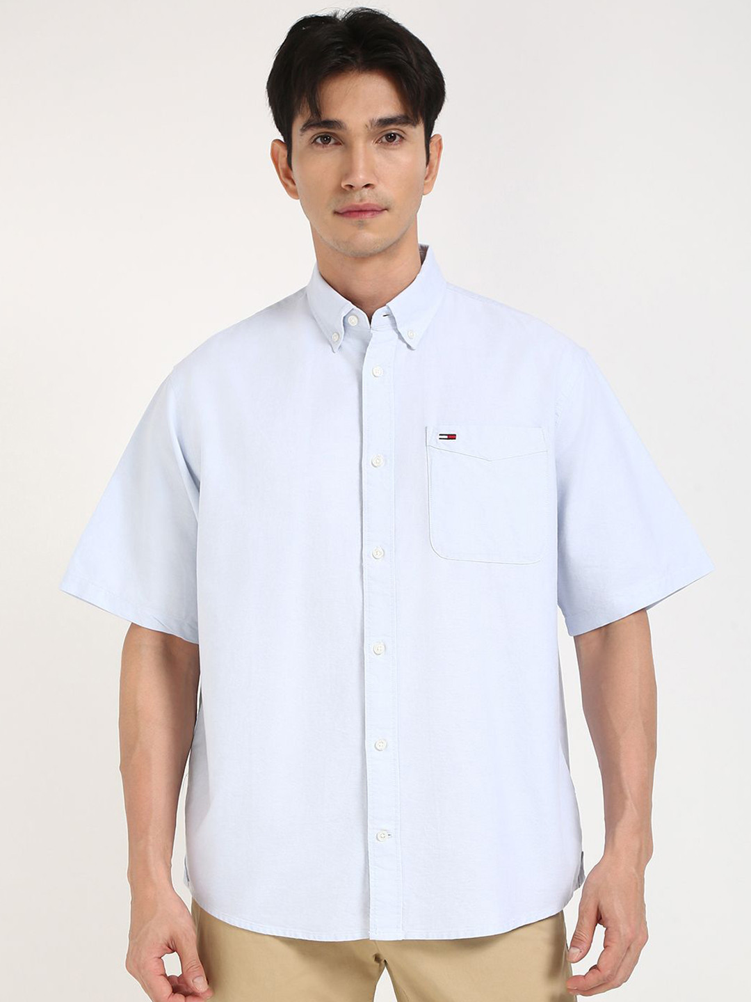 Tommy Hilfiger Men Classic Opaque Casual Relaxed Fit Shirt