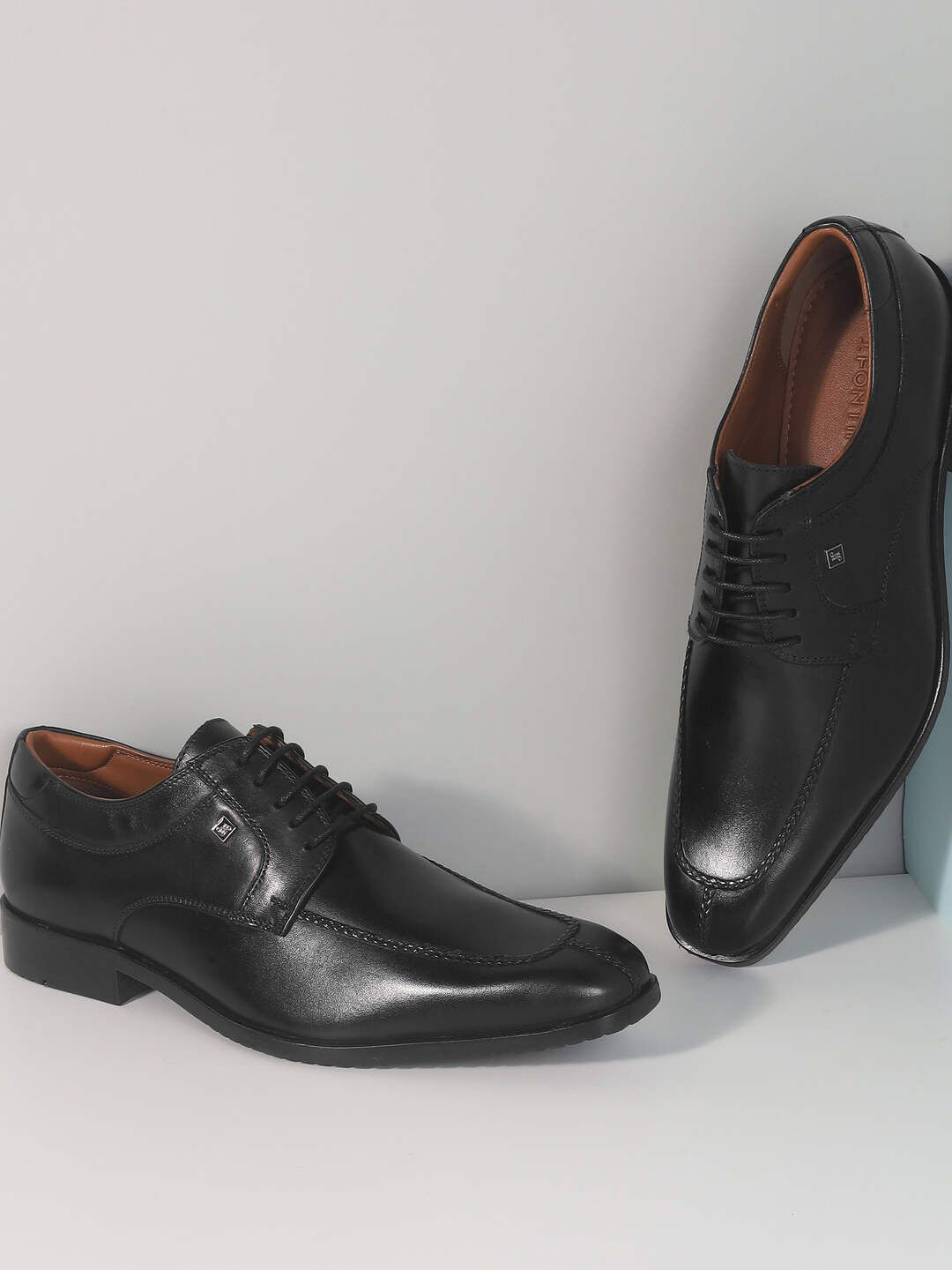 J.FONTINI Men Leather Lace-Ups Formal Derbys  Shoes