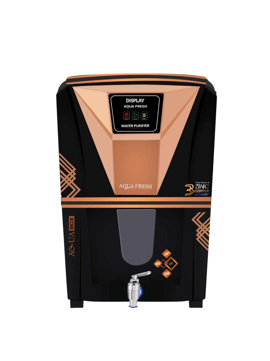 AQUAPINE  Black Digital Display Water Purifier - 12 L