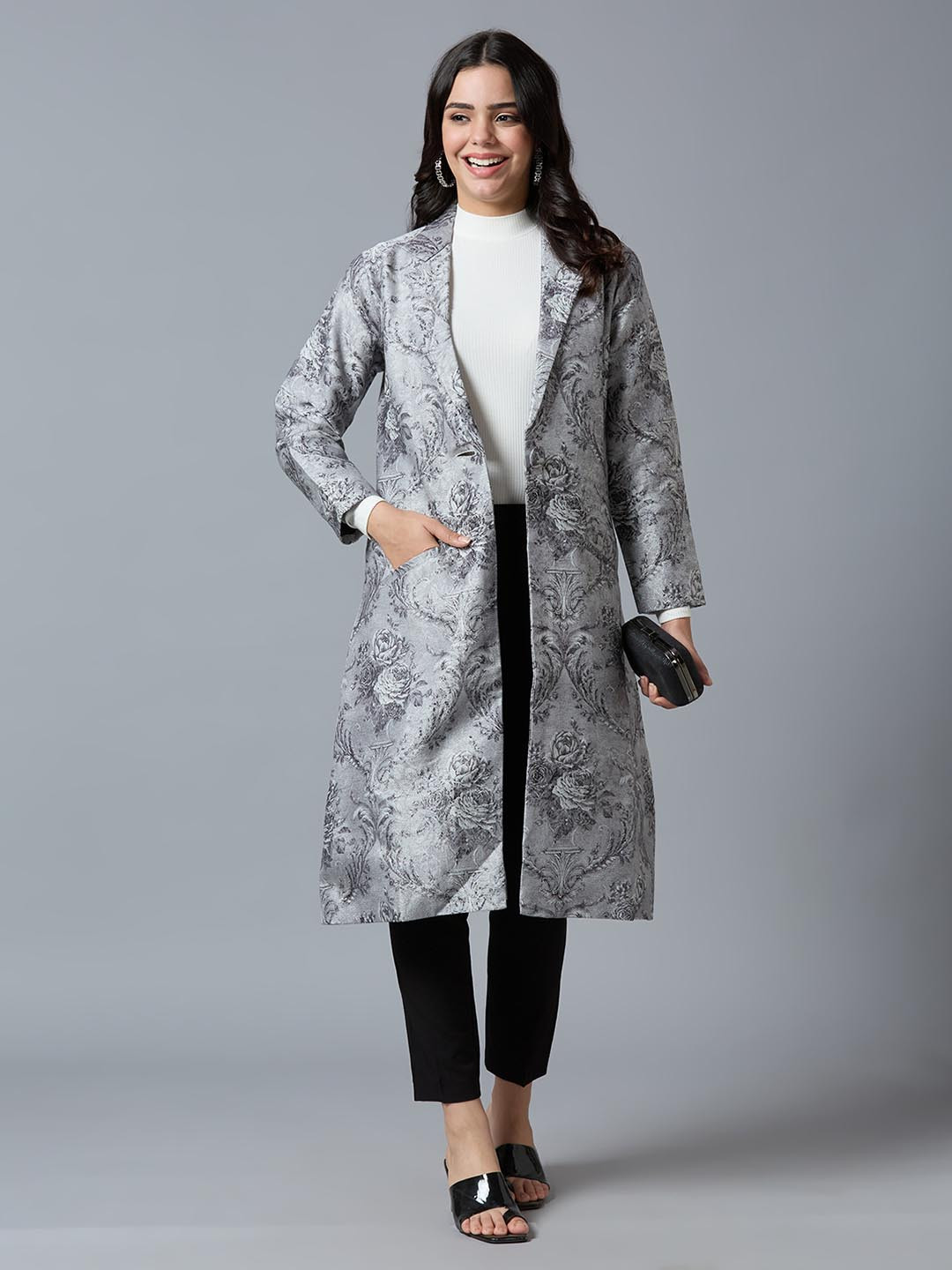 Cloth Haus India Women Self-Design Single-Breasted Coats