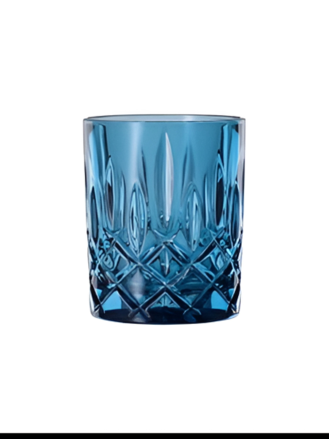 Nachtmann Noblesse Blue & Transparent 2 Pieces Textured Vintage Whisky Glasses