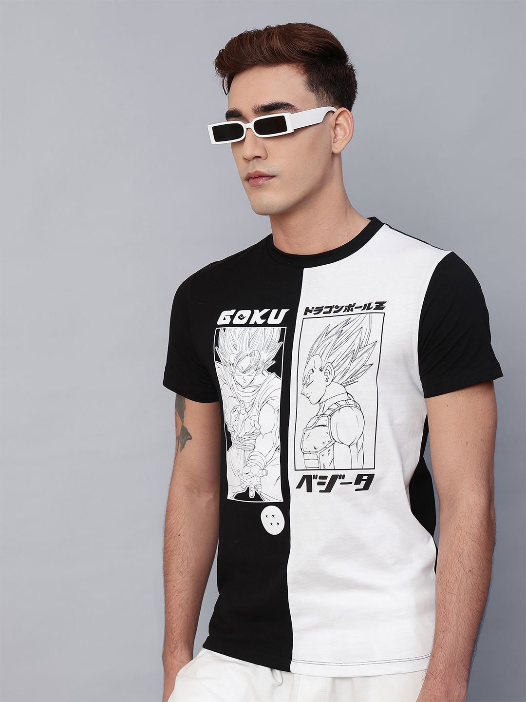 Free Authority Dragon Ball Z Anime Printed Pure Cotton Short Sleeve T-Shirt