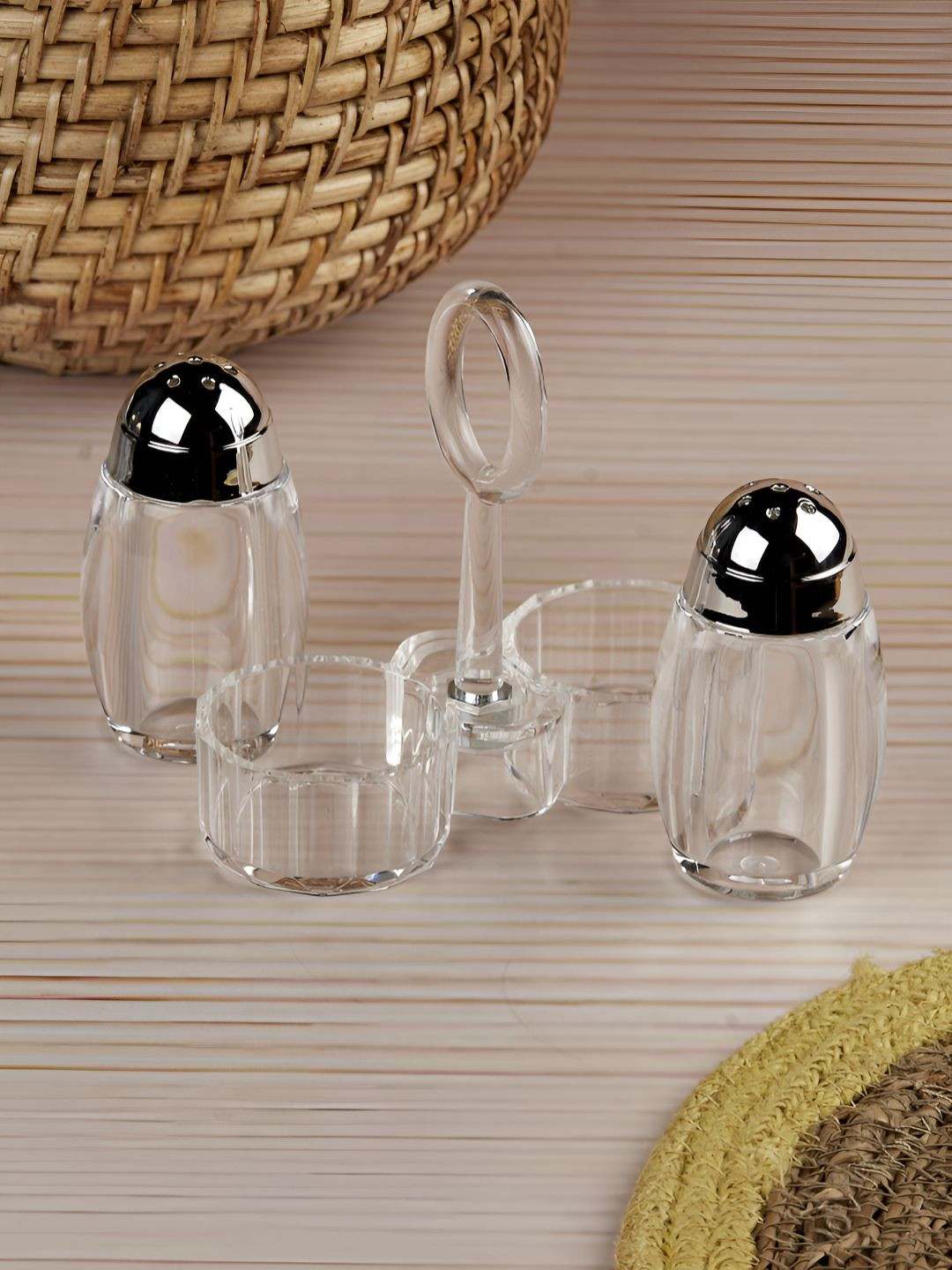 Kookee Unisex Transparent Salt and Pepper Shakers