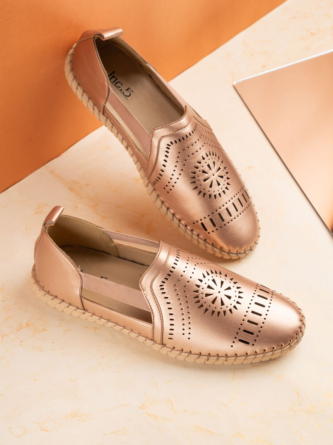 Inc 5 Women Smart Casual Laser Cuts Loafers