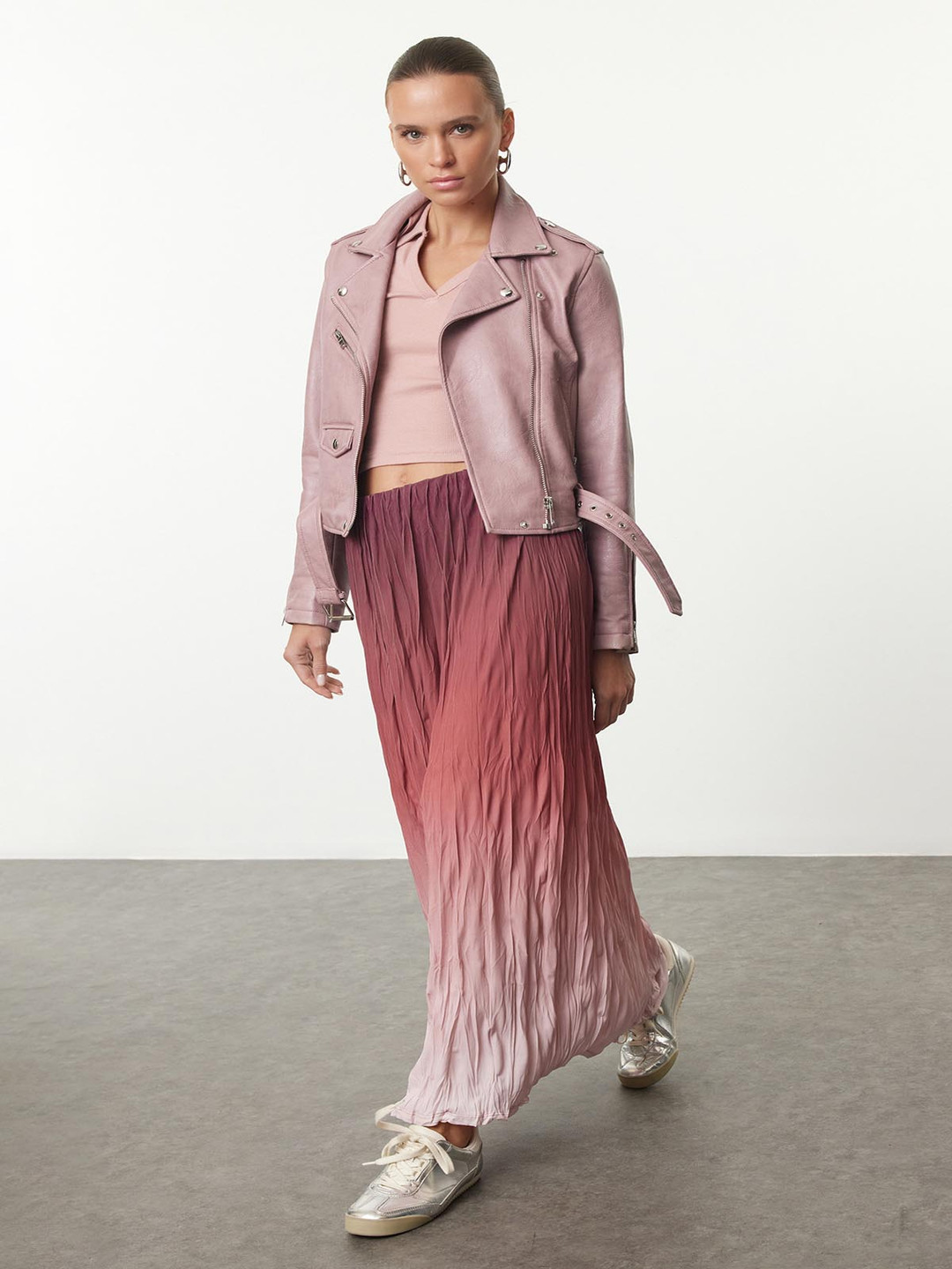 Trendyol Women Ombre Printed Straight Maxi Skirt