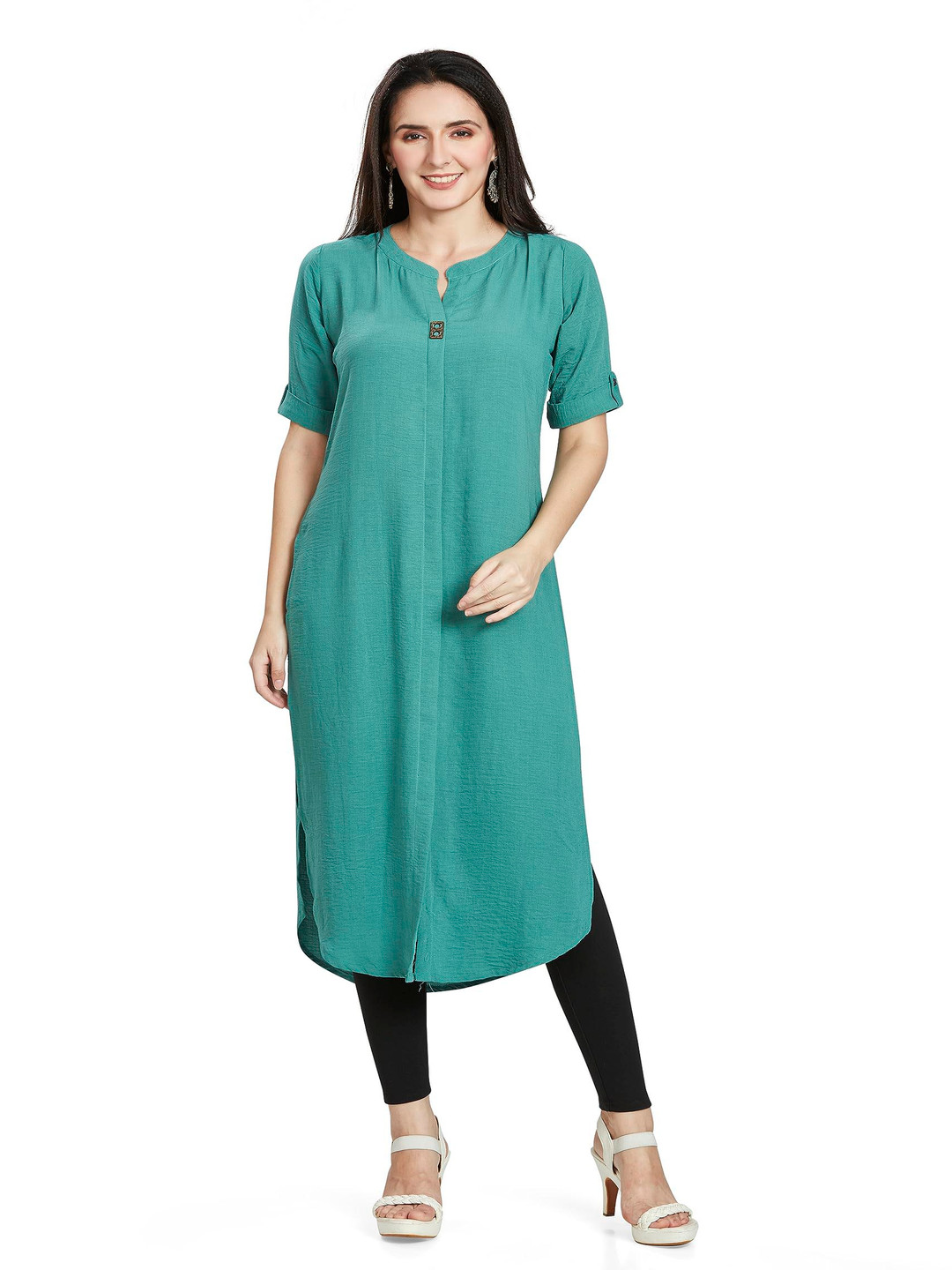 Nioni Women Khadi Khadi Kurta