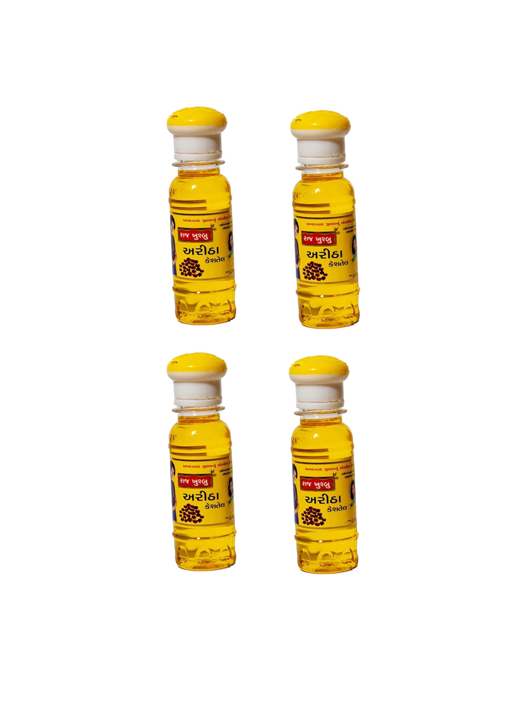 RAJ KHUSHBU Set Of 4 Aritha Hair Oil For Hair Growth - 80 ml Each