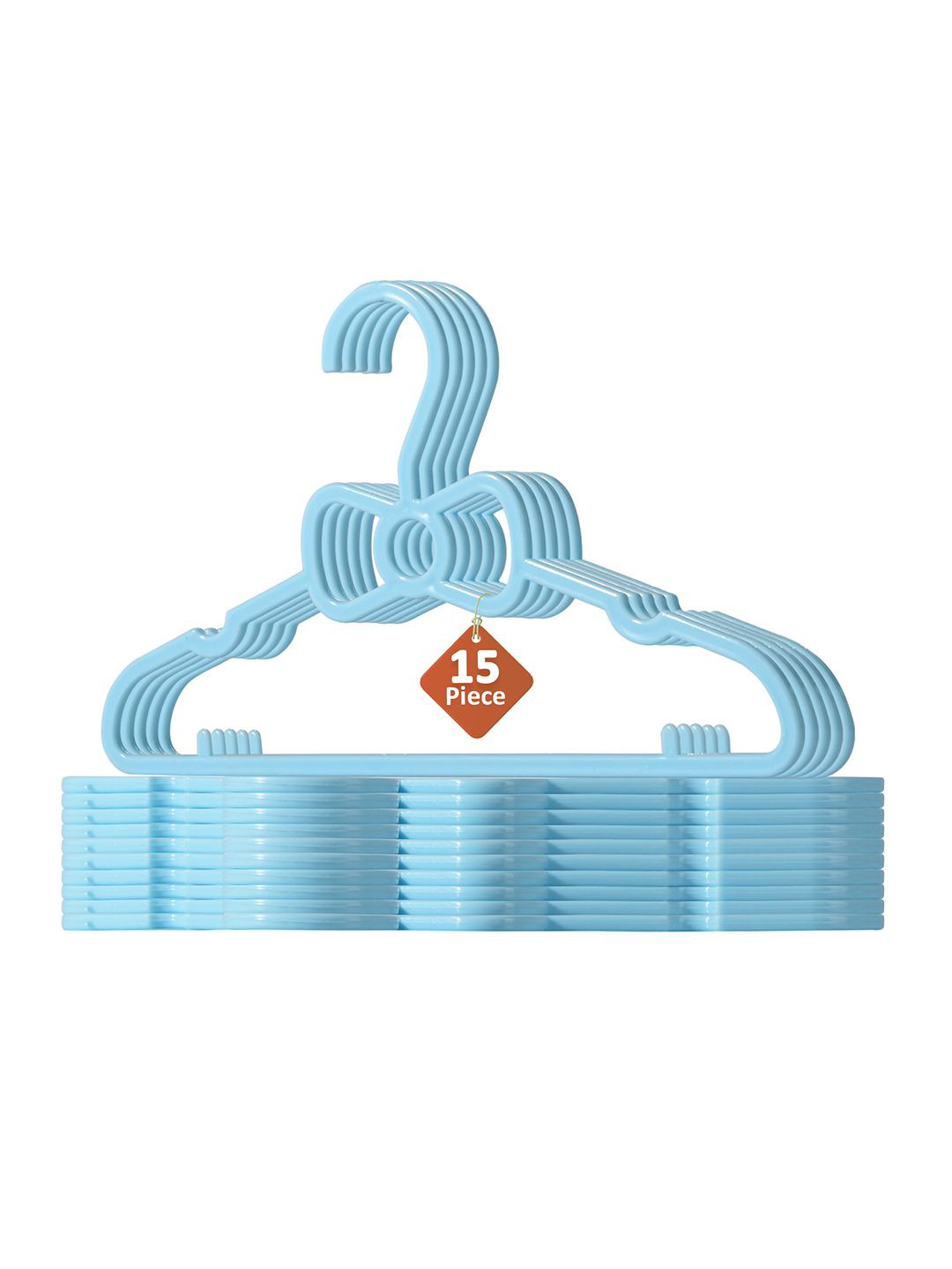 Kuber Industries Blue 15 Pieces Small Baby Hangers For Clothes Hanging For Wardrobe