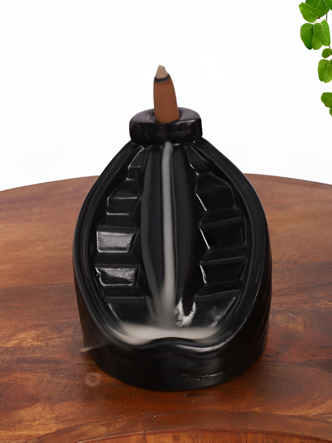 INTERNATIONAL GIFT Stairs Statue Back Flow Smoke Black Polyresin Matte Home Office Fountain Small Showpiece - 4 Inches