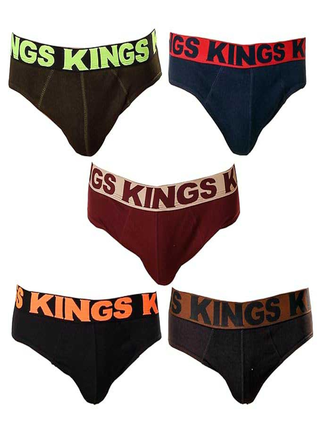 HAP Pack Of 5 Pure Cotton Basic Briefs Mens Marco Brief_Pk_5_$P-Multicolor