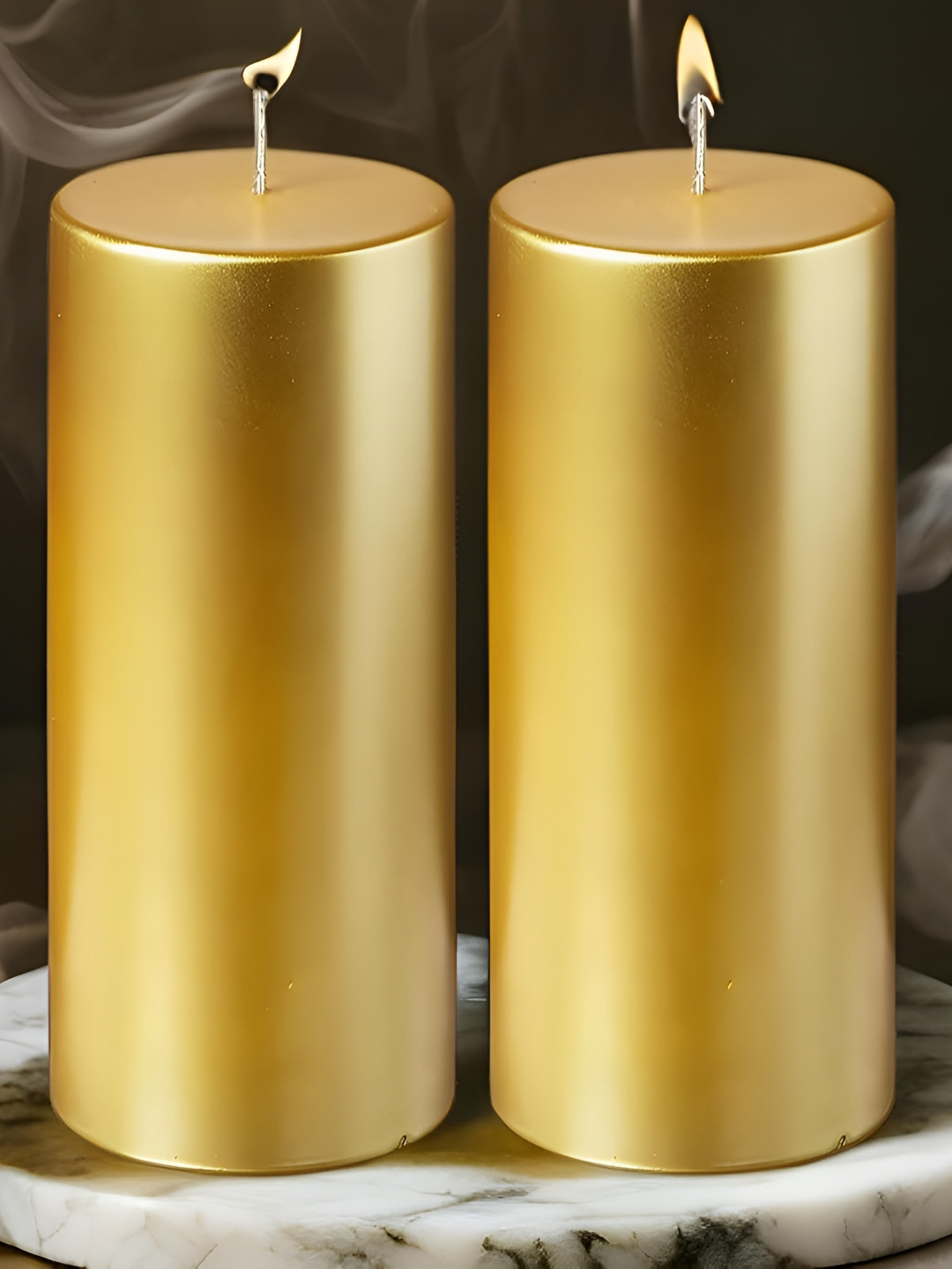 atorakushon Tall Dinner Candle 2Pcs Smokeless Scented Solid Pillar Candles