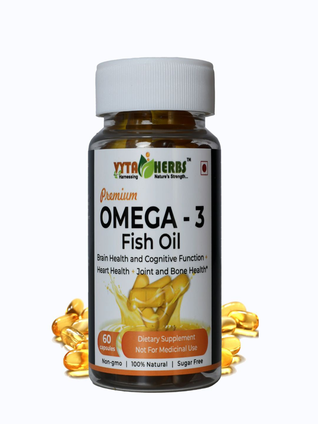 Vyta Herbs Omega-3 2000mg Fish Oil Capsules - 60 Softgel Capsules