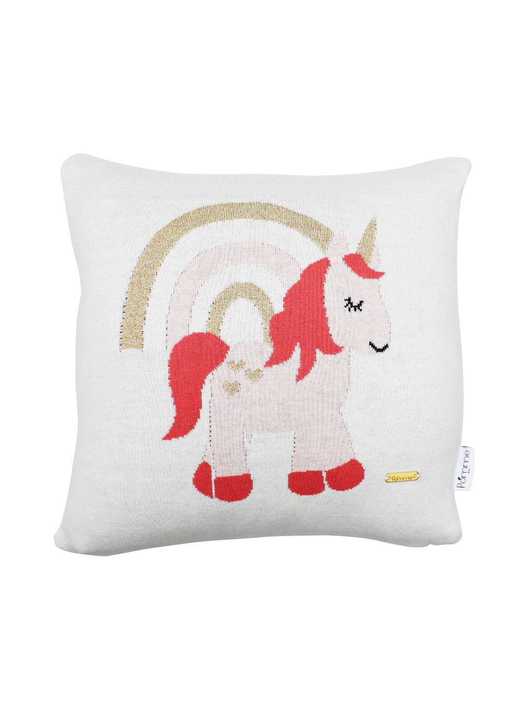 Pomme White & Red Cartoon Characters Square Cushion Covers