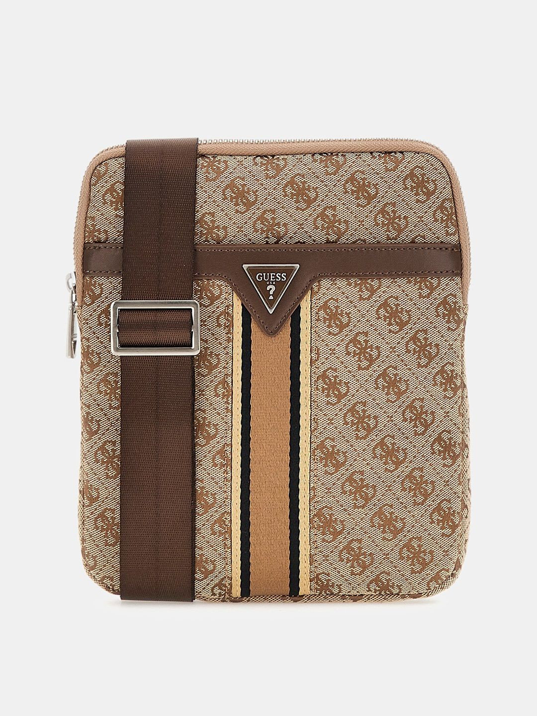 GUESS Men Milano Compact Brand Logo Printed Crossbody Sling Bag
