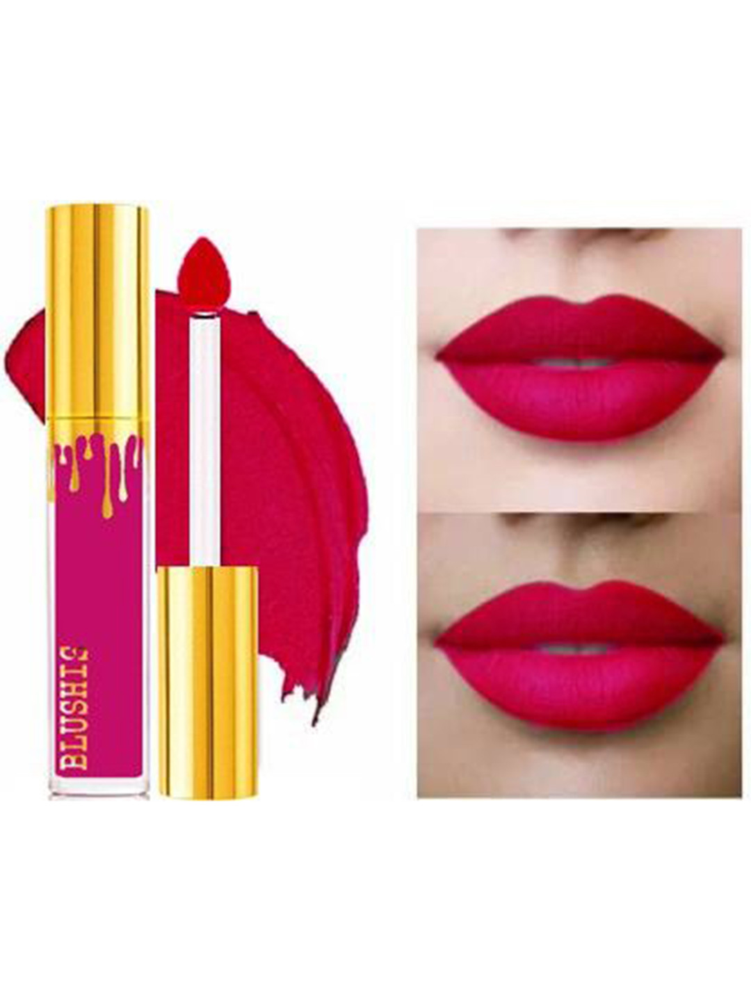 BLUSHIS Non Transfer Ultra Smooth Highly Pigmented Matte Liquid Lipstick -6ml -Magenta