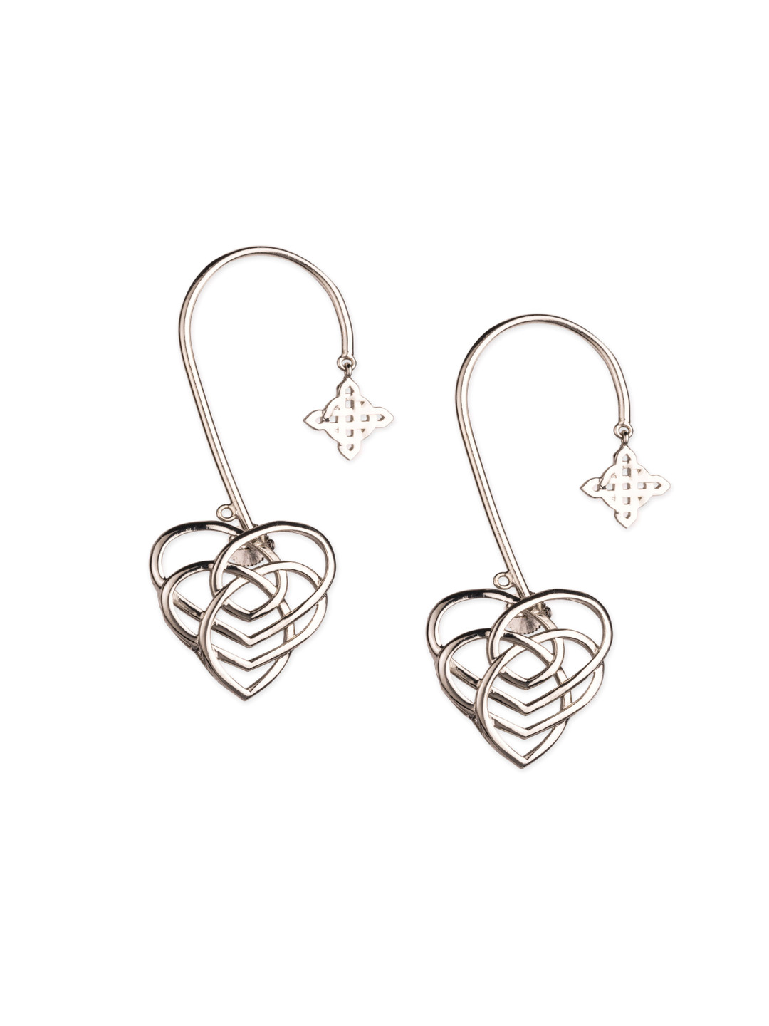GAURISH BESPOKE JEWELLERY Silver-Plated Contemporary Shaped Ear-Cuffs