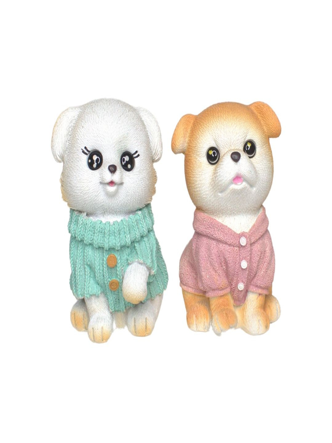 Wonderland Set Of 2 Cute Puppy Figurine Showpieces