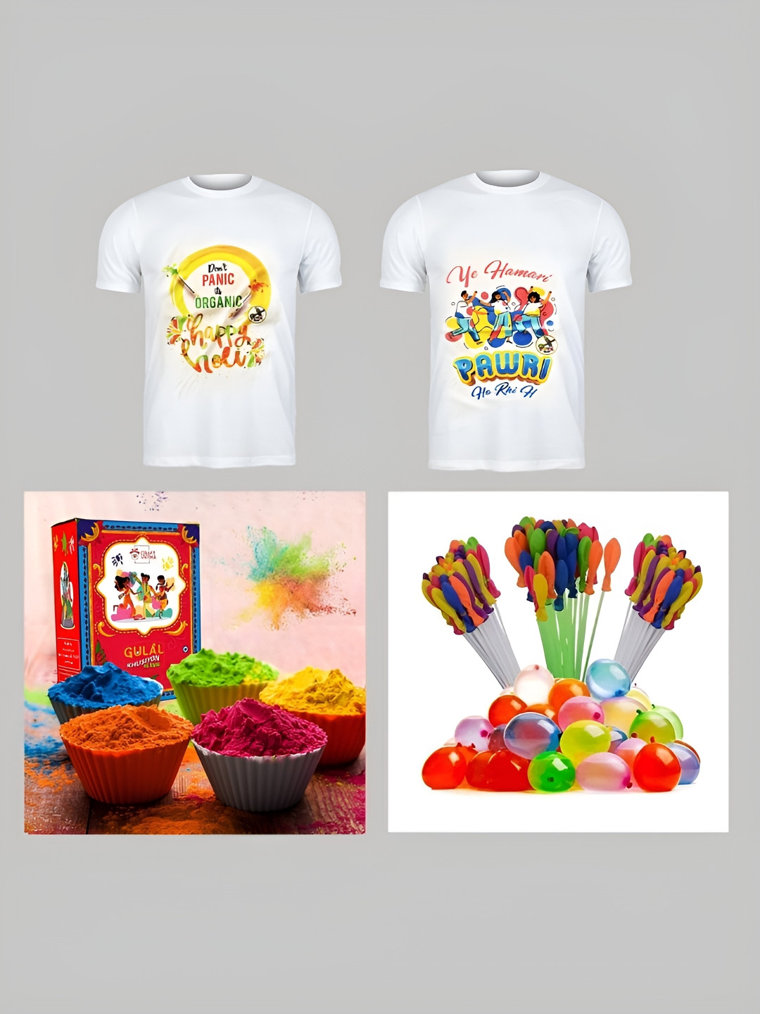 CraftVatika Red & White 113 Pieces T-Shirts and Balloons Home Gift Set