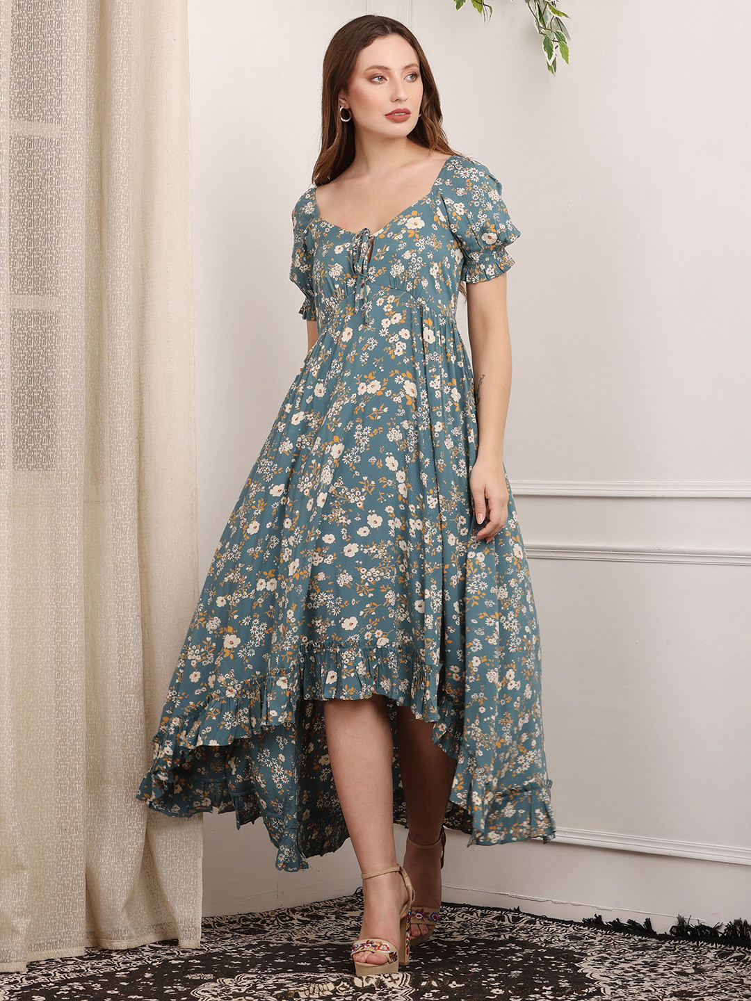 DEBONATELLA Women Floral Printed Empire Dress