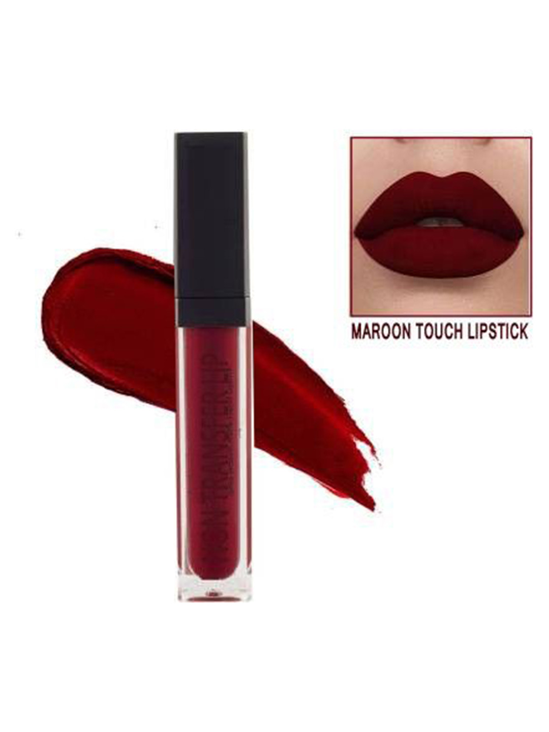 BLUSHIS Non Transfer Matte Liquid Lipstick - 8 ml - Maroon Touch - 08