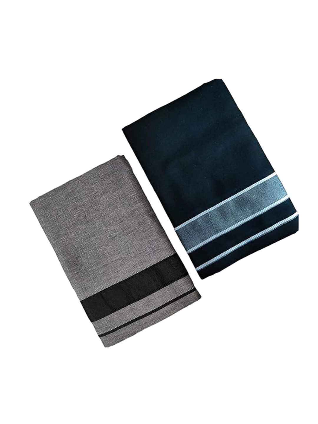 Suman Tex Pack Of 2 Striped Cotton Lungies