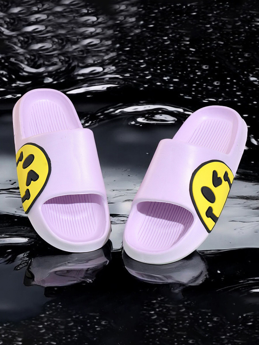 KAPYANSH Women Printed Rubber Sliders
