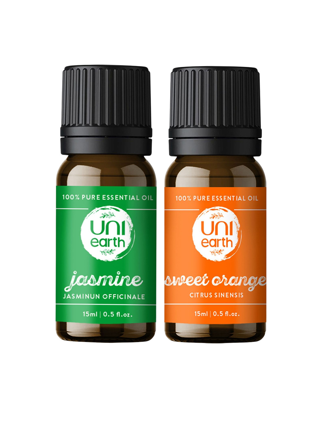 Uniearth Set Of 2 100% Pure Jasmine & Sweet Orange Essential Oil - 15 ml Each