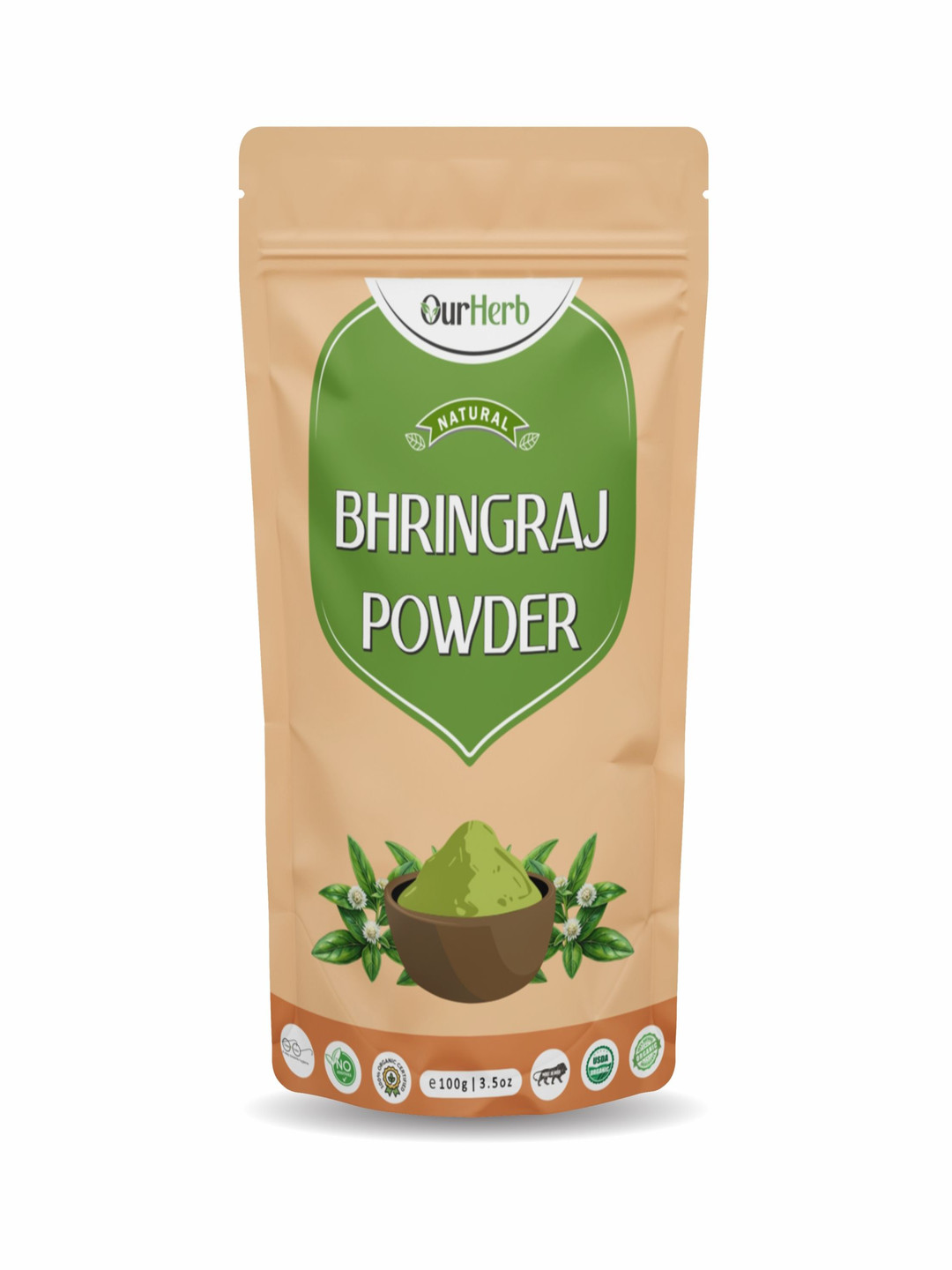 OurHerb Bhringraj Powder For Hair Care - 100 g