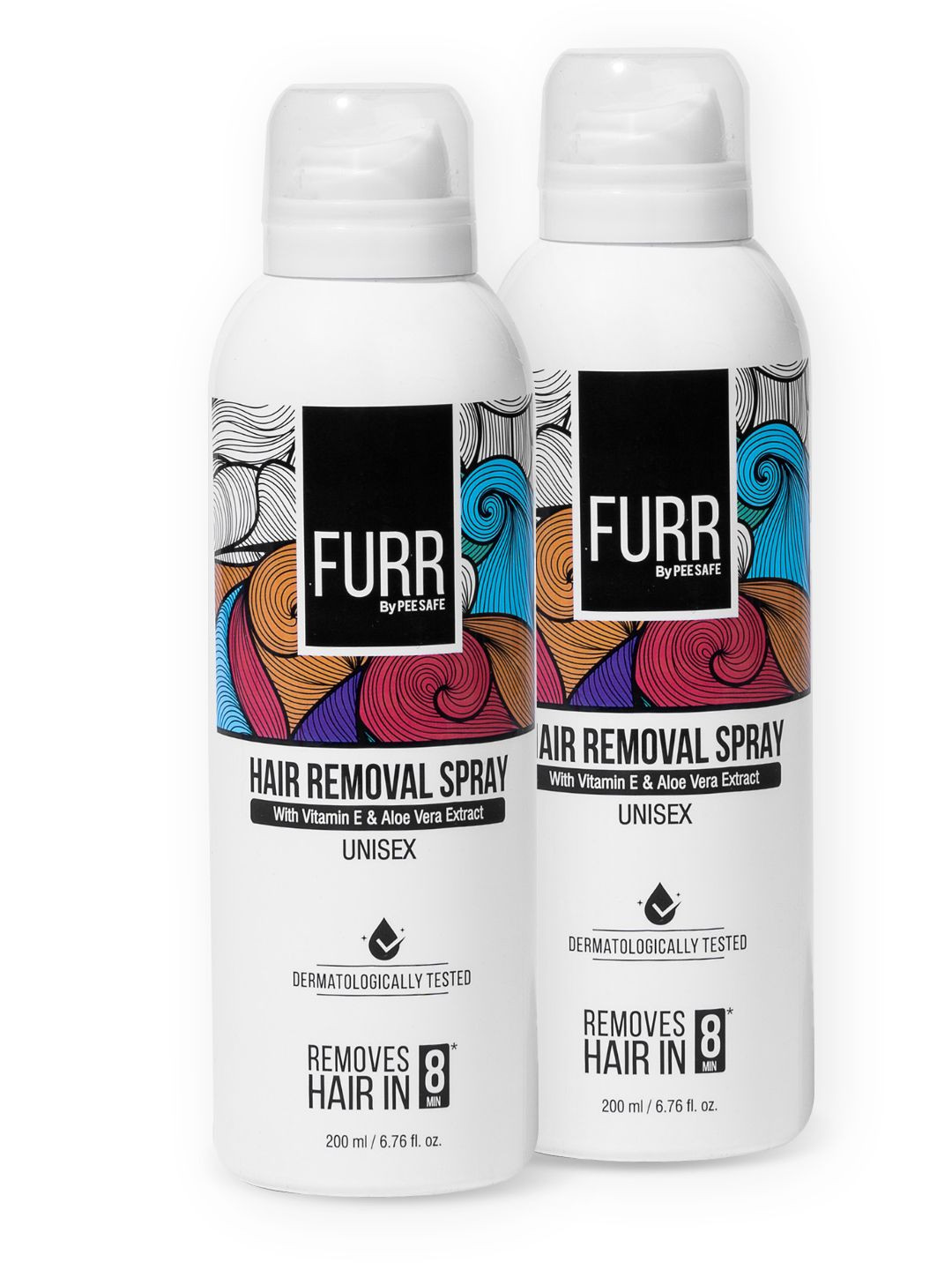 FURR Set Of 2 Hair Removal Spray With Vitamin E & Aloe Vera Extract - 200ml Each