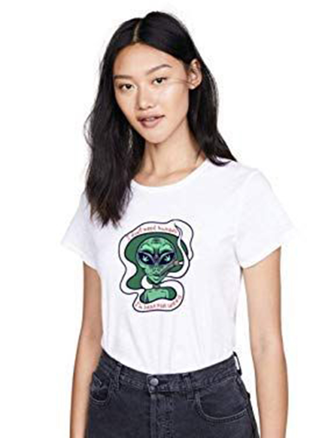 VLAM Women Grunge Graphic Printed Casual T-shirt