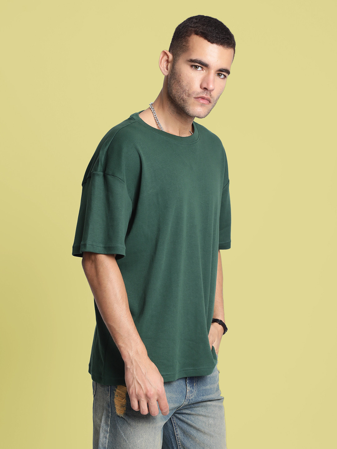 Bene Kleed Men Drop-Shoulder Sleeves Oversized T-shirt