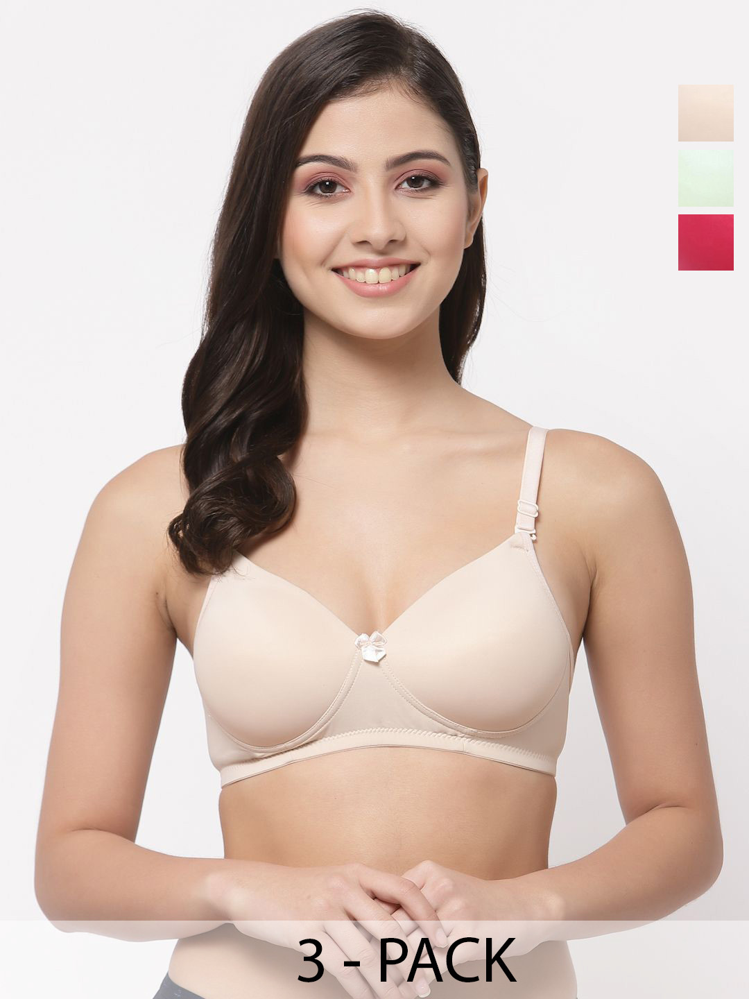 College Girl Pack of 3 T-shirt Full Coverage Lightly Padded Bra