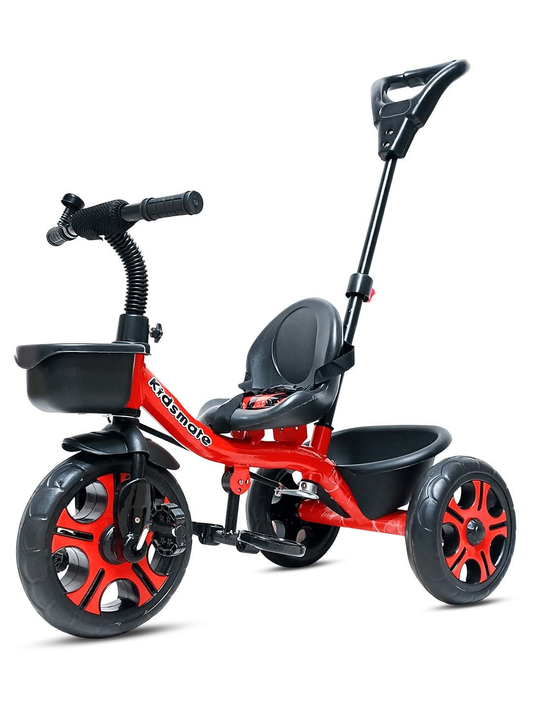 KIDSMATE Junior Tricycle for Kids with Parental Control | Cycle for Kids 1-4 Years (Red)