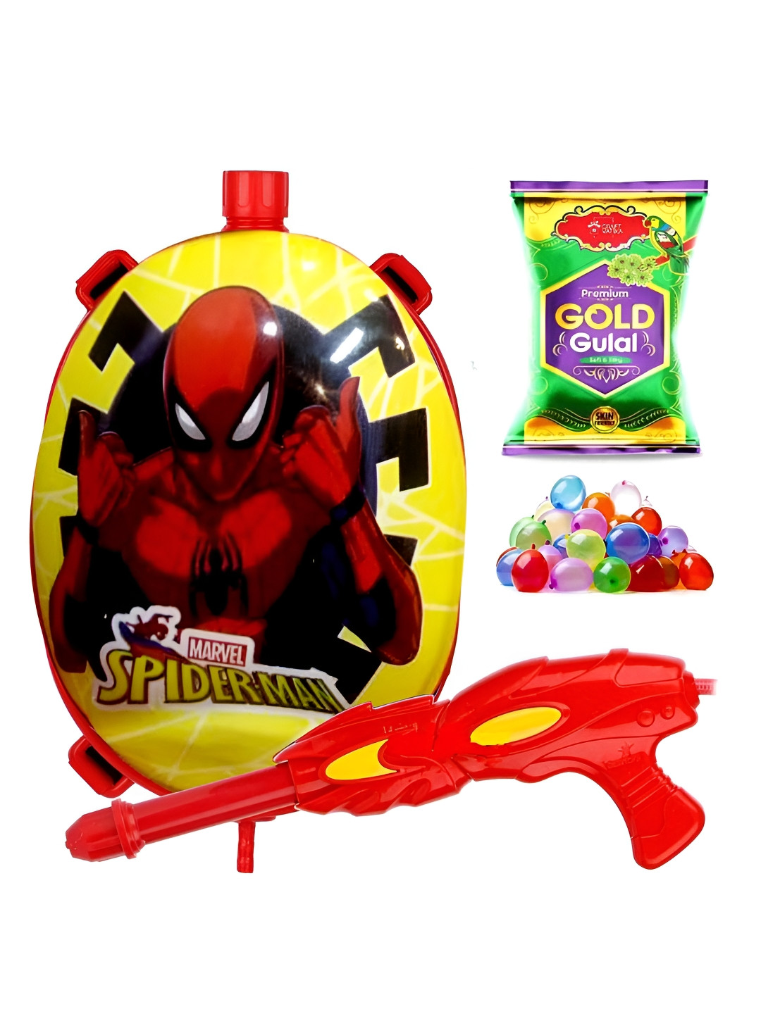 CraftVatika Yellow & Red Water Gun With Water Balloons