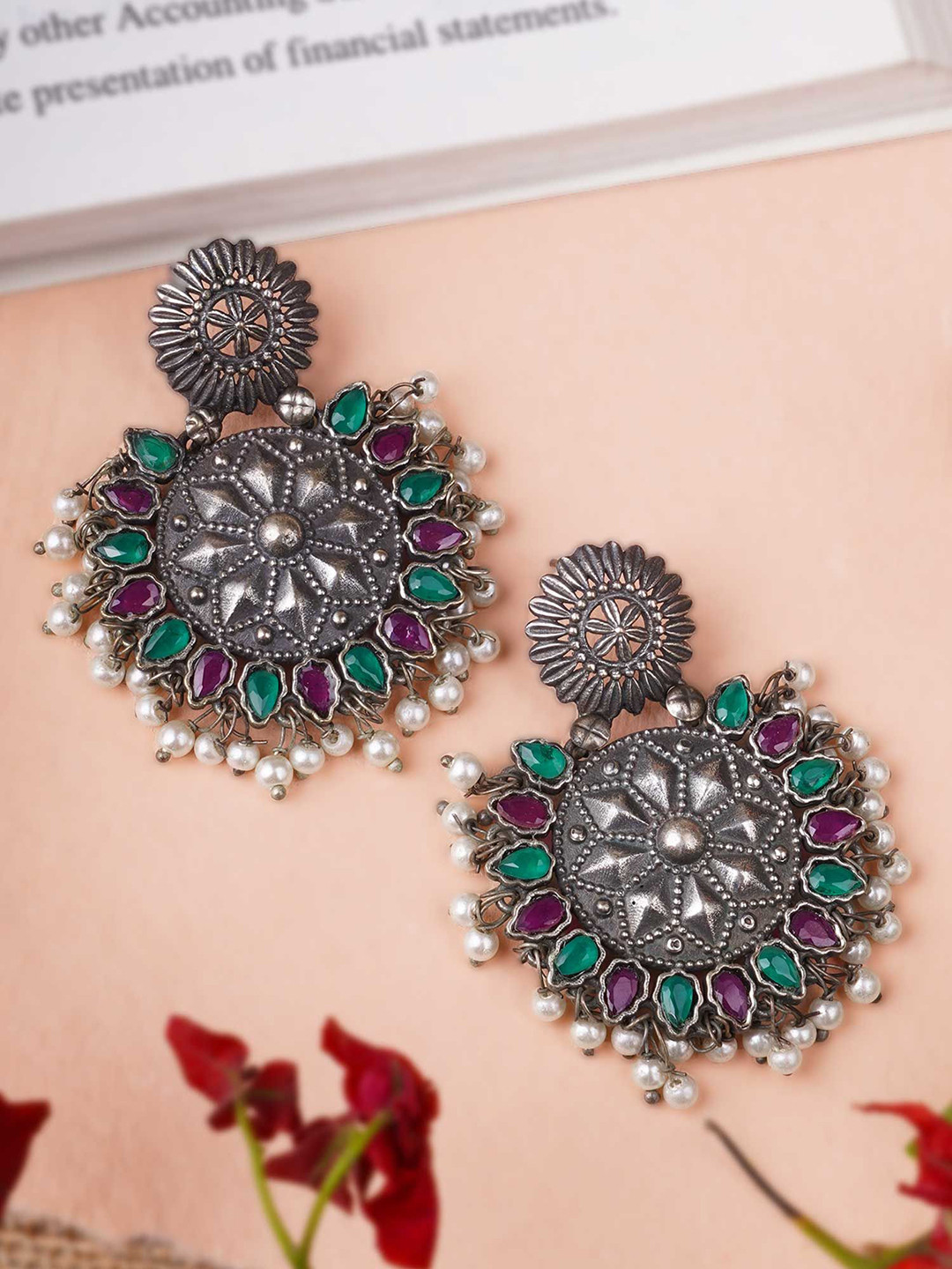 Adwitiya Collection Contemporary Drop Earrings